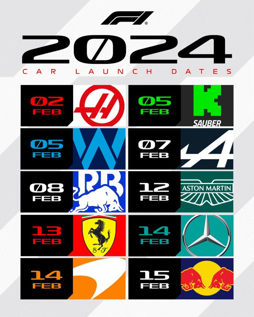 F1 2024 calendario presentazioni auto formulacritica F1